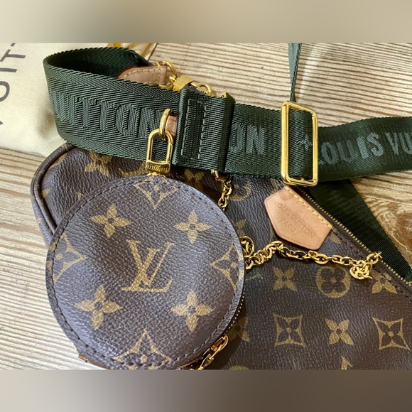 ❌SOLD❌ Authentic Like New Louis Vuitton Multi Pochette Accessories Army Green - Picture 3 of 16